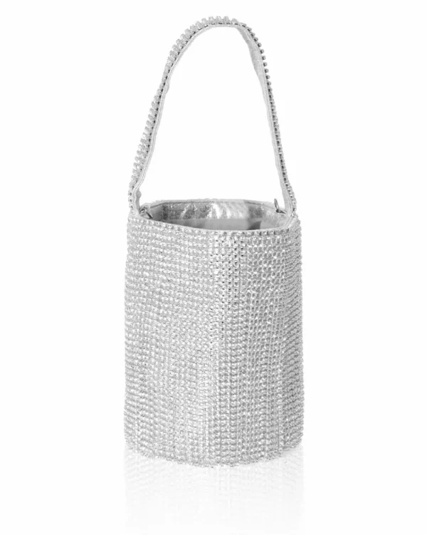 Juan Bernal Clutch^Bolso Evening plateado.