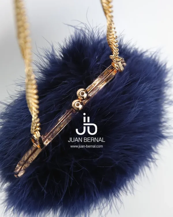 Juan Bernal Clutch^Bolso plumón azul marino