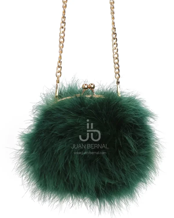 Juan Bernal Clutch^Bolso plumón verde