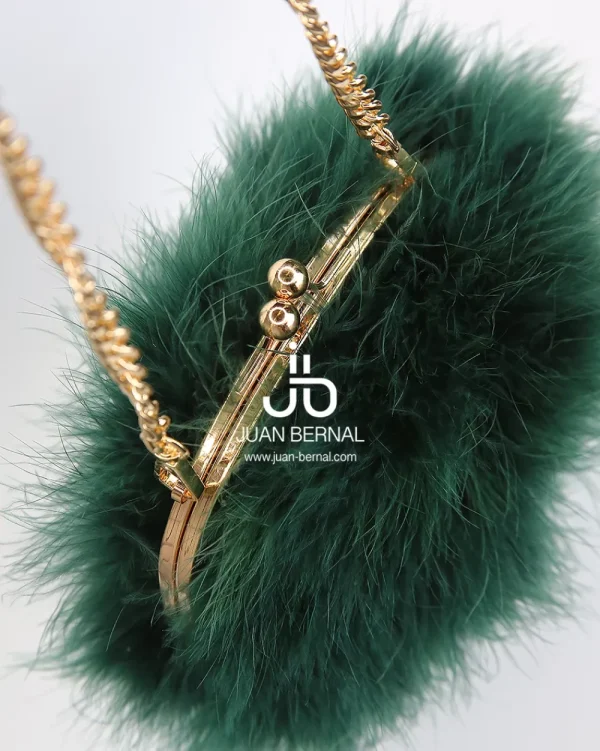 Juan Bernal Clutch^Bolso plumón verde