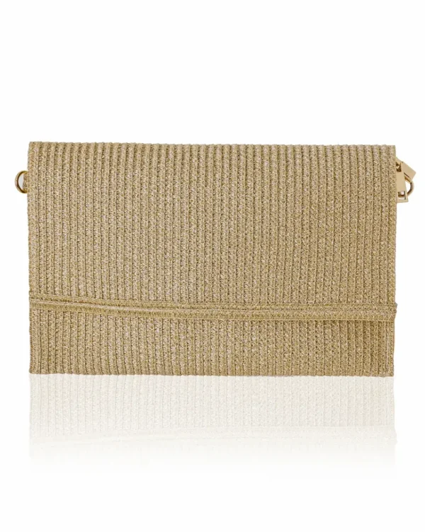 Juan Bernal Clutch^Cartera Rua dorada