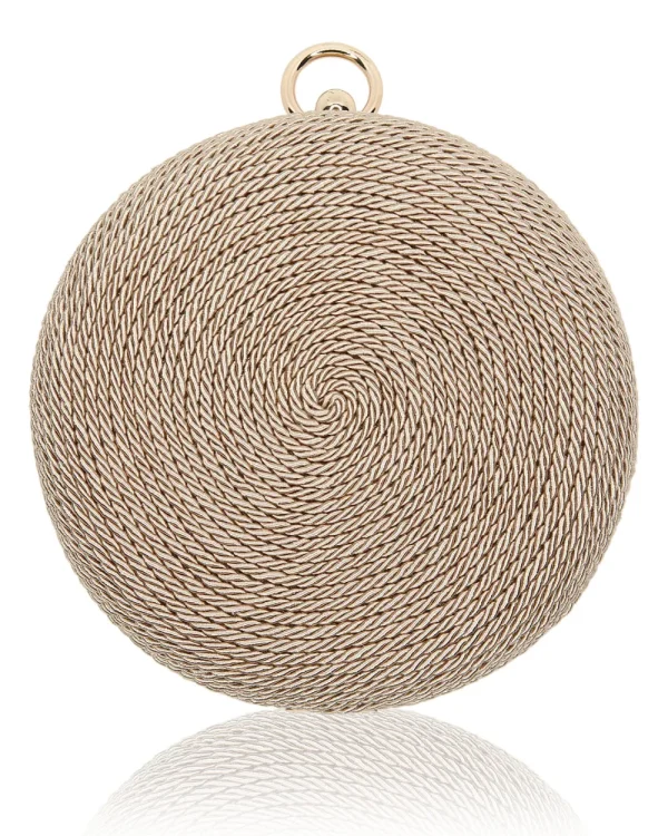 Juan Bernal Clutch^Clutch Arus beige/dorado
