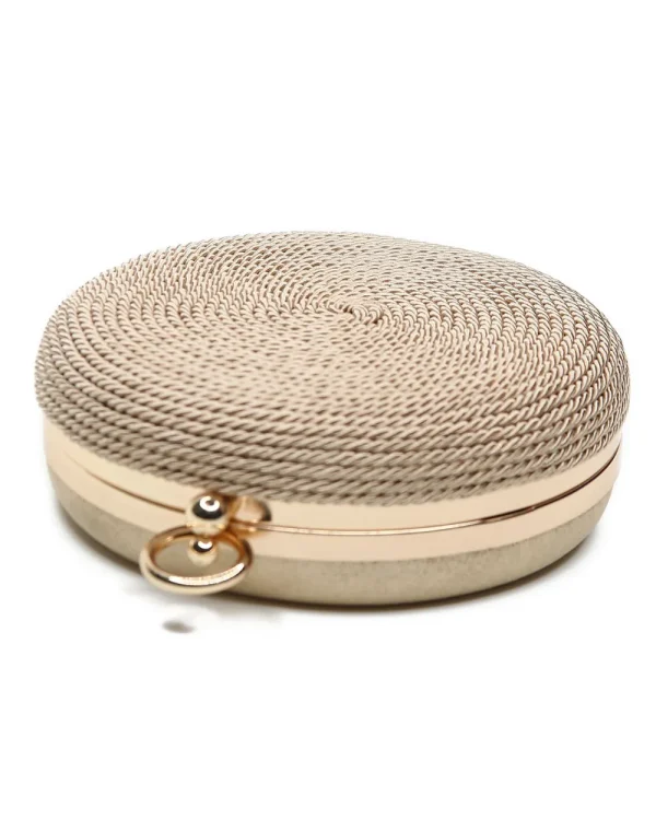 Juan Bernal Clutch^Clutch Arus beige/dorado