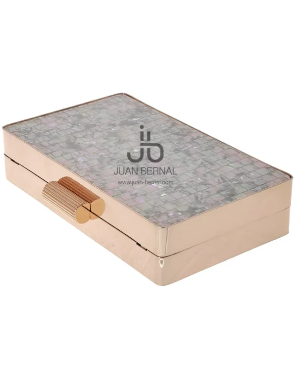 Juan Bernal Clutch^Clutch Neka gris rosado