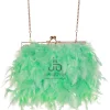 Juan Bernal Clutch^Clutch plumas rectangular manzana