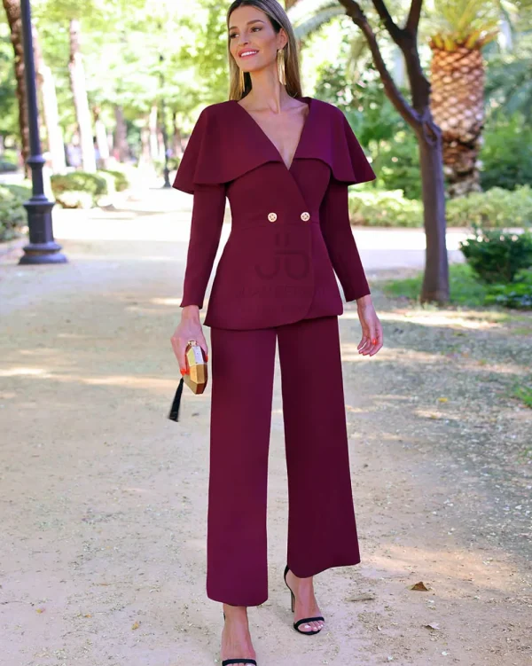 Juan Bernal Vestidos Largos | Vestidos^Conjunto Barbara Burdeos