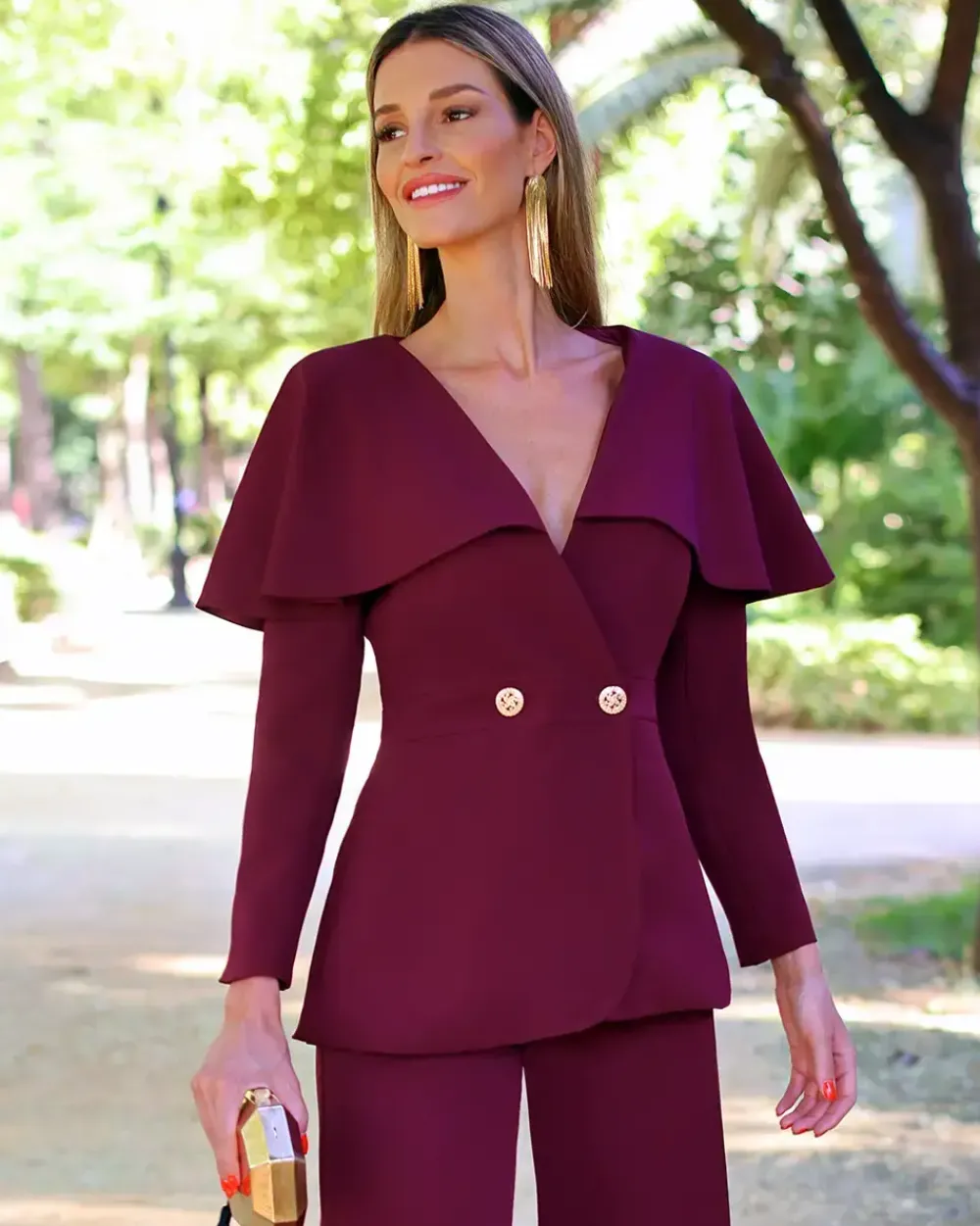 conjunto_barbara_burdeos_1.webp Juan Bernal Vestidos Largos | Vestidos^Conjunto Barbara Burdeos