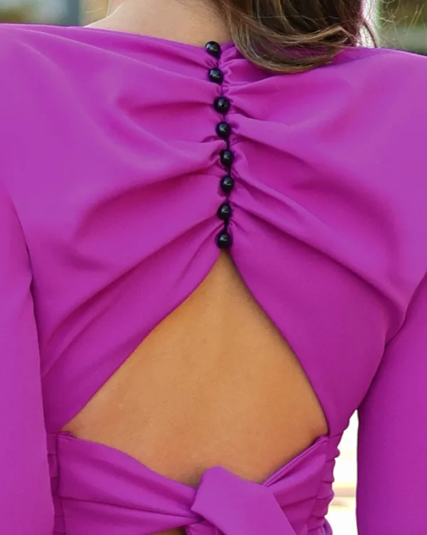 Juan Bernal Vestidos^Conjunto Marisa buganvilla