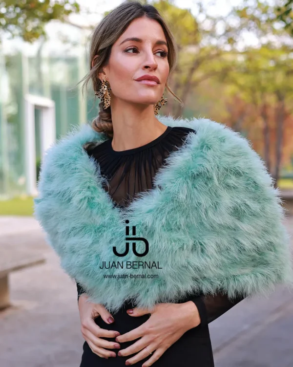 Juan Bernal Estolas^Estola plumas verde agua
