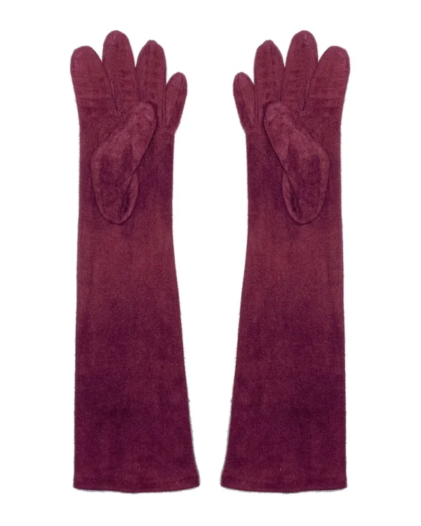 Juan Bernal Estolas^Guantes antelina rojo vino
