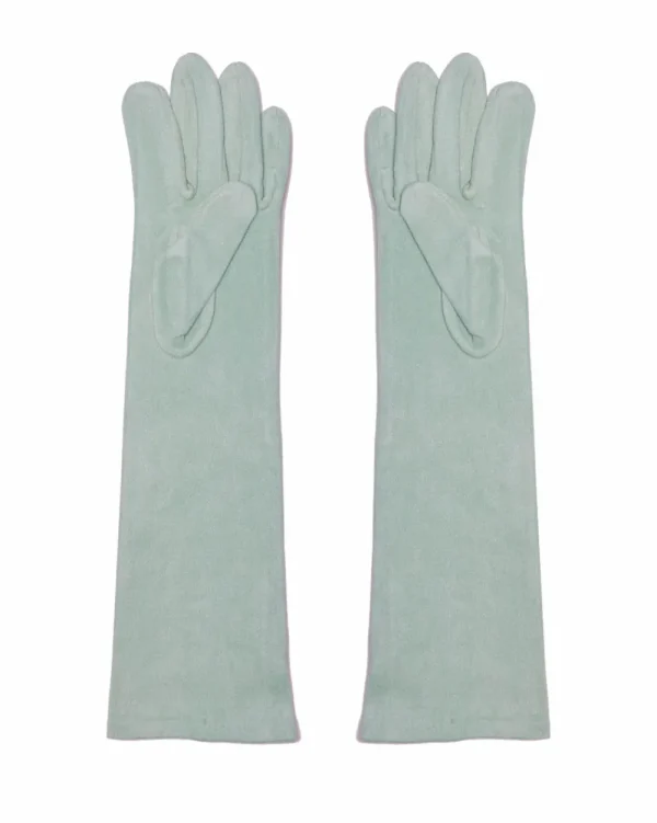 Juan Bernal Estolas^Guantes antelina verde empolvado