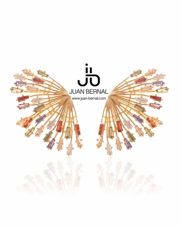 Juan Bernal Pendientes^Pendientes abanico colores