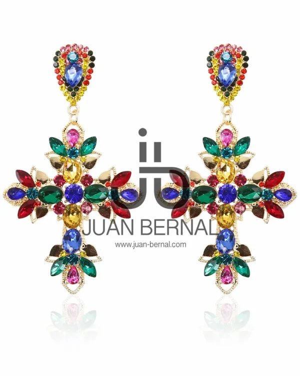 Juan Bernal Pendientes^Pendientes Cruz colores
