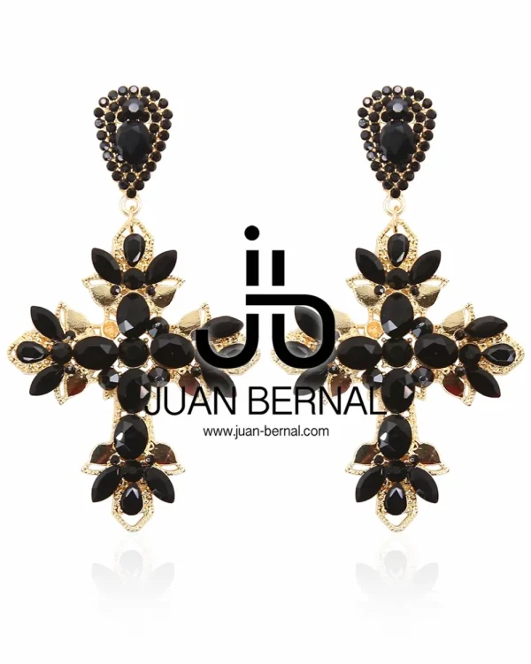 Juan Bernal Pendientes^Pendientes Cruz negra