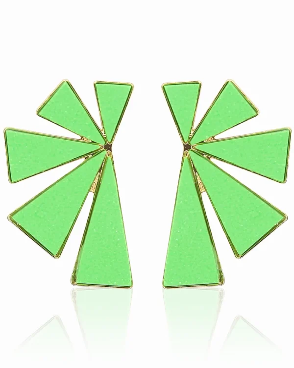 Juan Bernal Pendientes^Pendientes tringel verde