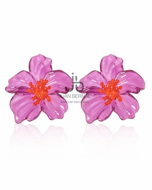 Juan Bernal Pendientes^Pendientes Wely morado