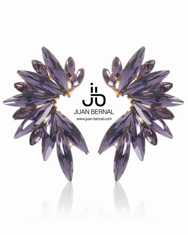 Juan Bernal Pendientes^Pendientes Wing morados