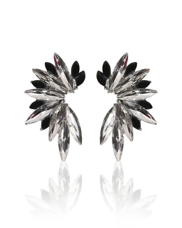 Juan Bernal Pendientes^Pendientes Wing negro/plata