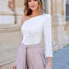 Juan Bernal Últimas Tallas^Top Noemi blanco