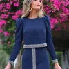Juan Bernal Vestidos^Top Sara azul