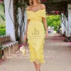 Juan Bernal Últimas Tallas^Vestido Alison amarillo