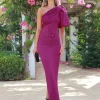 Juan Bernal Vestidos Largos | Vestidos^Vestido Beatriz Color  Berenjena