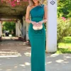 Juan Bernal Vestidos Largos | Vestidos^Vestido Berta verde