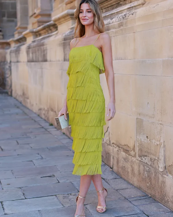 Juan Bernal Últimas Tallas^Vestido Carolina verde spring