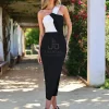 Juan Bernal Vestidos^Vestido Claudia blanco y negro