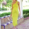 Juan Bernal Vestidos^Vestido Claudia green lime