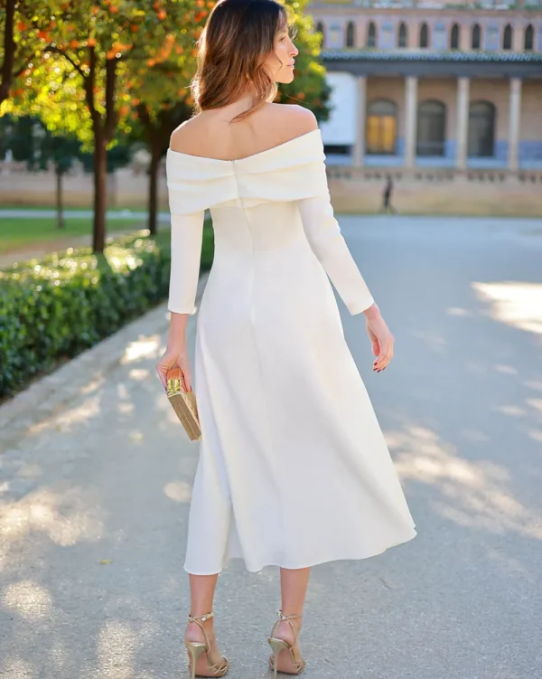Juan Bernal Vestidos^Vestido Denice blanco