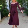 Juan Bernal Vestidos^Vestido Denice Granate