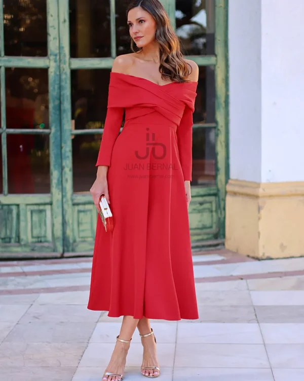 Juan Bernal Vestidos^Vestido Denice rojo