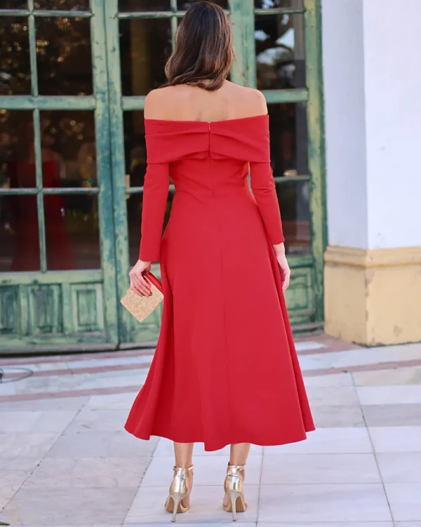 Juan Bernal Vestidos^Vestido Denice rojo