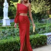 Juan Bernal Vestidos Largos | Vestidos^Vestido Gala rojo