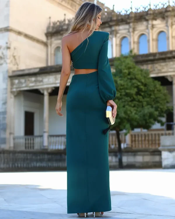 Juan Bernal Vestidos Largos | Vestidos^Vestido Gala Verde Esmeralda
