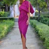 Juan Bernal Vestidos^Vestido Marcela berenjena