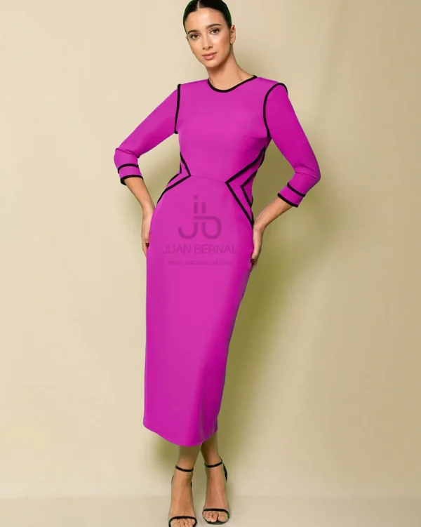 Juan Bernal Vestidos^Vestido Laura buganvilla