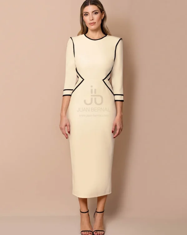Juan Bernal Vestidos^Vestido Laura crudo